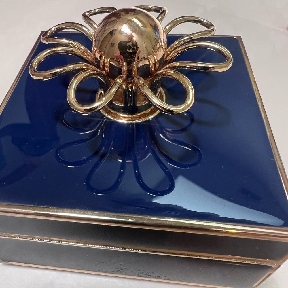 Kate Spade Keaton Street Navy and Gold Jewelry Box
